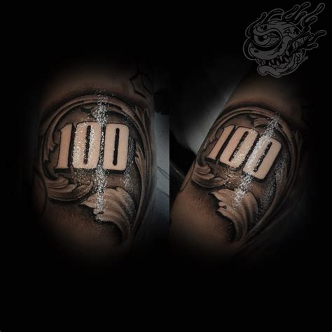100 Dollar Bill Tattoo