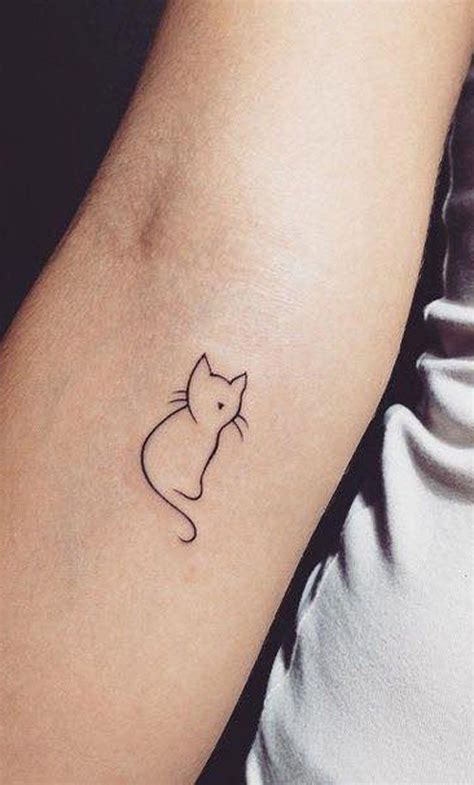 20 Cute Simple Cat Tattoo Ideas For Kitty Lovers Tattoos Cute Cat