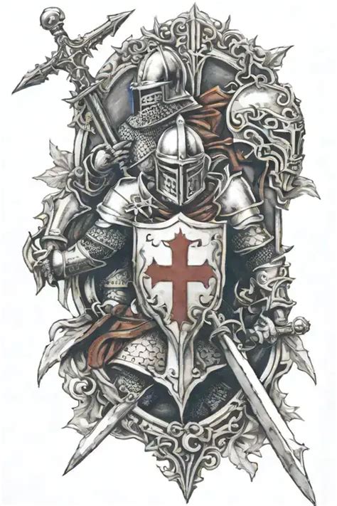 222 Crusader Cross Tattoo Ideas In 2025 Blackink Ai