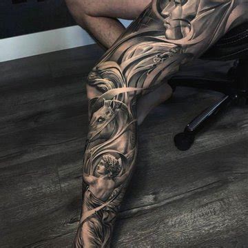27 Mens Leg Sleeve Tattoo Designs 27 Mens Leg Sleeve Tattoo Designs