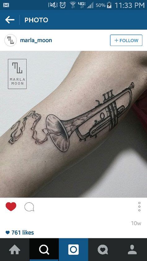 40 Trumpet Tattoos Ideas Trumpet Tattoo Tattoos Music Tattoos