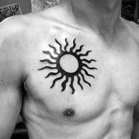 50 Simple Chest Tattoos For Men Manly Upper Body Design Ideas
