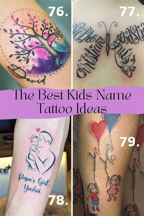 79 Sweetest Kids Name Tattoos Amp Baby Name Ideas Tattoos With Kids