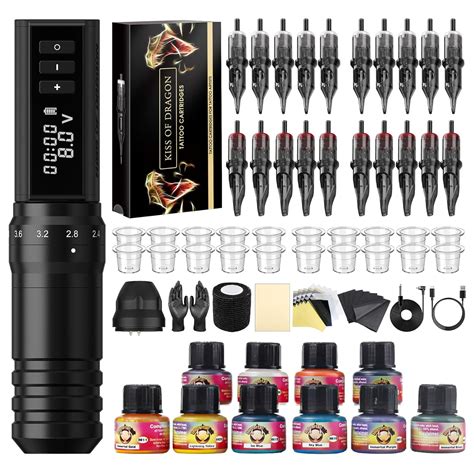 Amazon Com Tattoo Gun Kit Kiss Of Dragon 2400Mah Rotary Tattoo Amazon Com Tattoo Gun Kit Kiss Of Dragon 2400Mah Rotary Tattoo