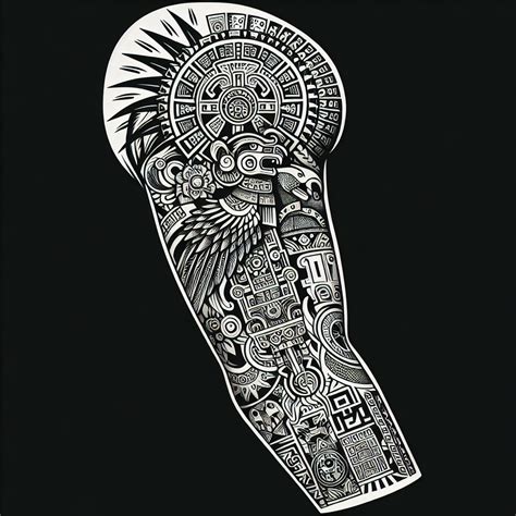 Aztec Tribal Half Sleeve Tattoo Design Aztec Tattoo Ideas