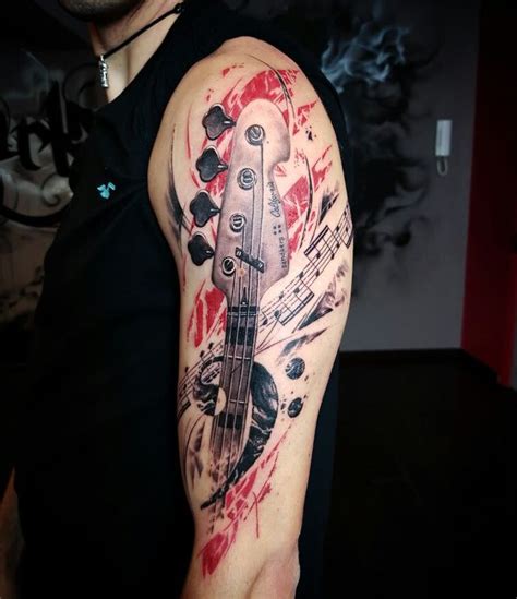 Bass Guitar Tattoo Designs