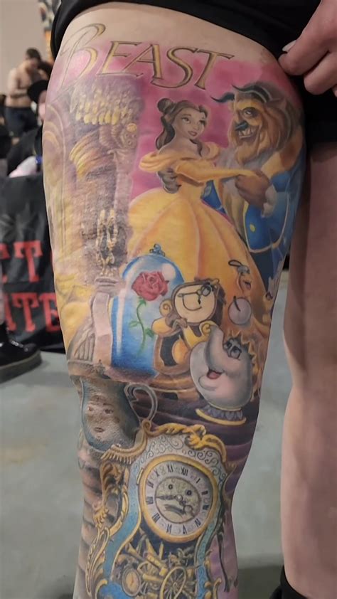 Beauty The Beast Thigh Piece By Halo Tattoonow