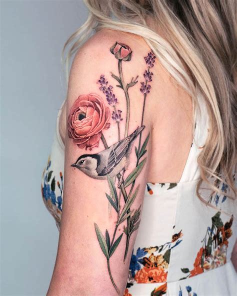 Bird And Flowers Tattoo By Ben Kaye Post 24028 Bird And Flowers Tattoo By Ben Kaye Post 24028