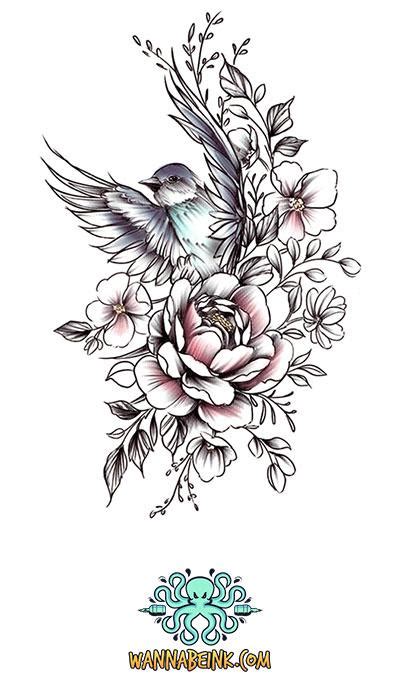 Bird Surrounded By Flowers Best Temporary Tattoos Wannabeink Com Bird Surrounded By Flowers Best Temporary Tattoos Wannabeink Com