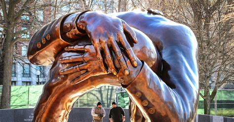 Boston Unveils Amp Quot Embrace Amp Quot Sculpture Of Mlk And Coretta Scott King