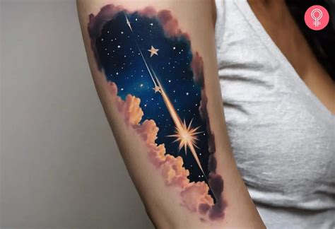 Celestial Shooting Star Tattoo Design Celestial Shooting Star Tattoo Design
