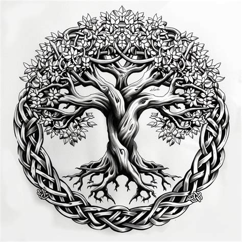 Celtic Tree Of Life 4 Tattoo Design Digital Download Celtic Tree Of Life 4 Tattoo Design Digital Download