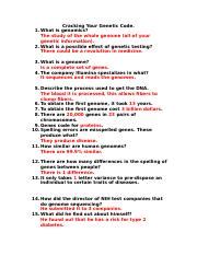 Cracking Your Genetic Code Answer Key Docx Cracking Your Genetic Code Answers Included In Here What Is Genomics An Area That Focuses Course Hero