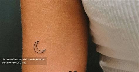 Crescent Moon And Amp Quot 222 Amp Quot Tattooed On The Inner Arm