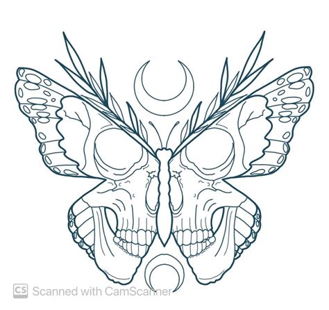 Deathmoth Stencil Tattoo Stencil Outline Tattoo Design Book Tattoo