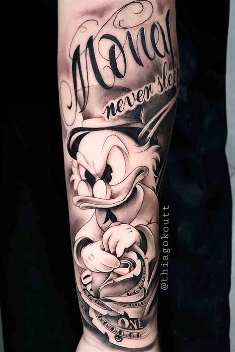 Donald Duck Money Tattoo Forearm Tattoo Ideas