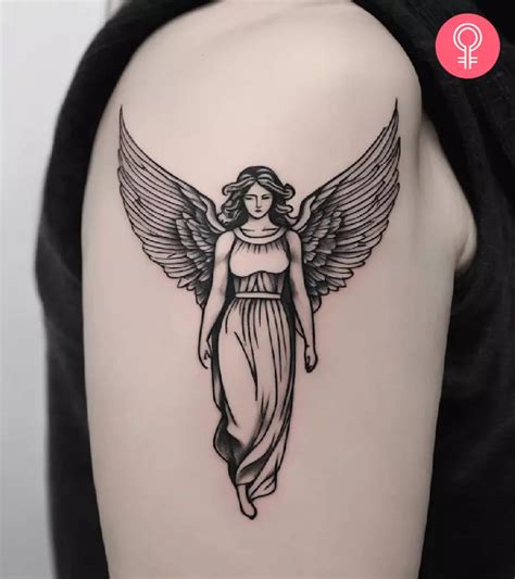 Female Guardian Angel Tattoo 6 Angel Tattoos Lovepeacetattoos