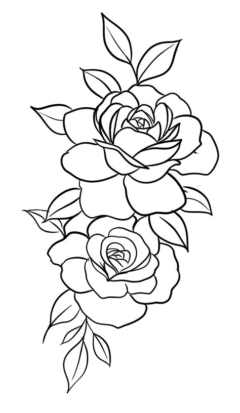 Flower Outlines For Tattoos