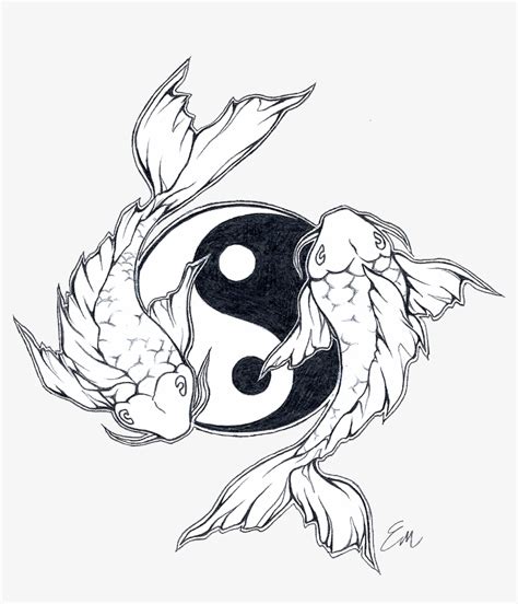 Graphic Transparent Library Yinyang Koi Fish Design Yin Yang Koi Fish