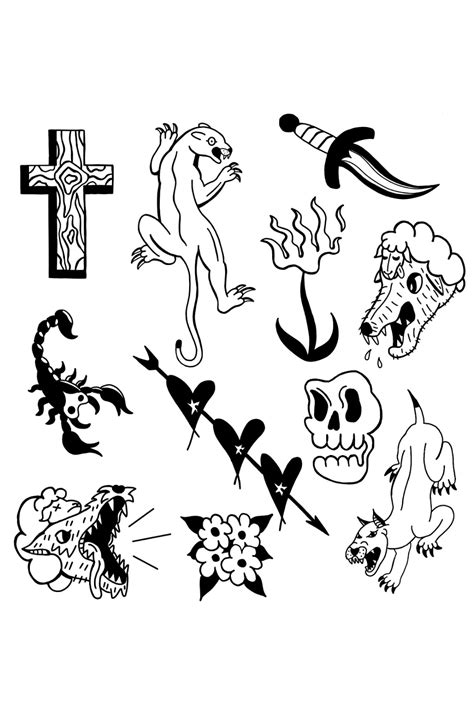 Great Patchwork Tattoos Ideas To Get Inspired Flash Sheet Doodle