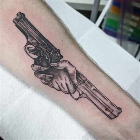 Handshake Gun Tattoos