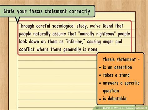 How To Write A Thesis Statement With Pictures Wikihow