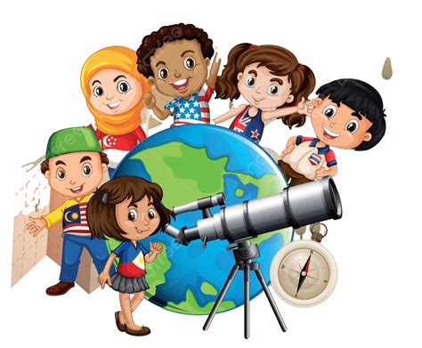 Kids Exploring Clipart