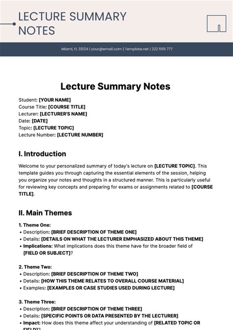 Lecture Notes
