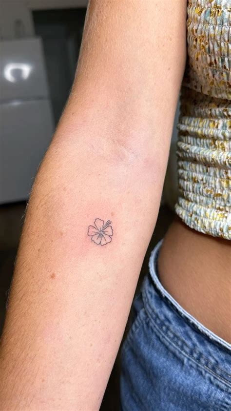 Little Hibiscus Flower Tattoo Flash Design Kauai Hawaii Fairy Tats