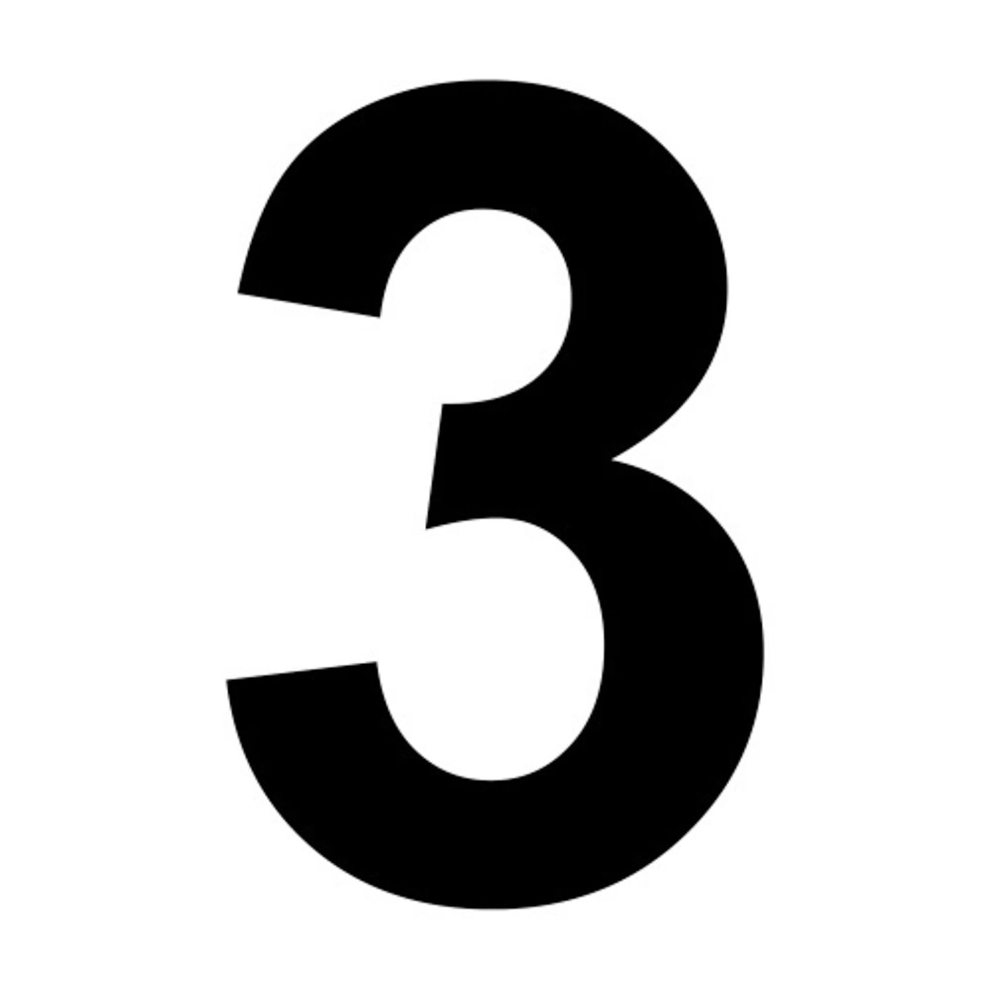 Number Three Clip Art