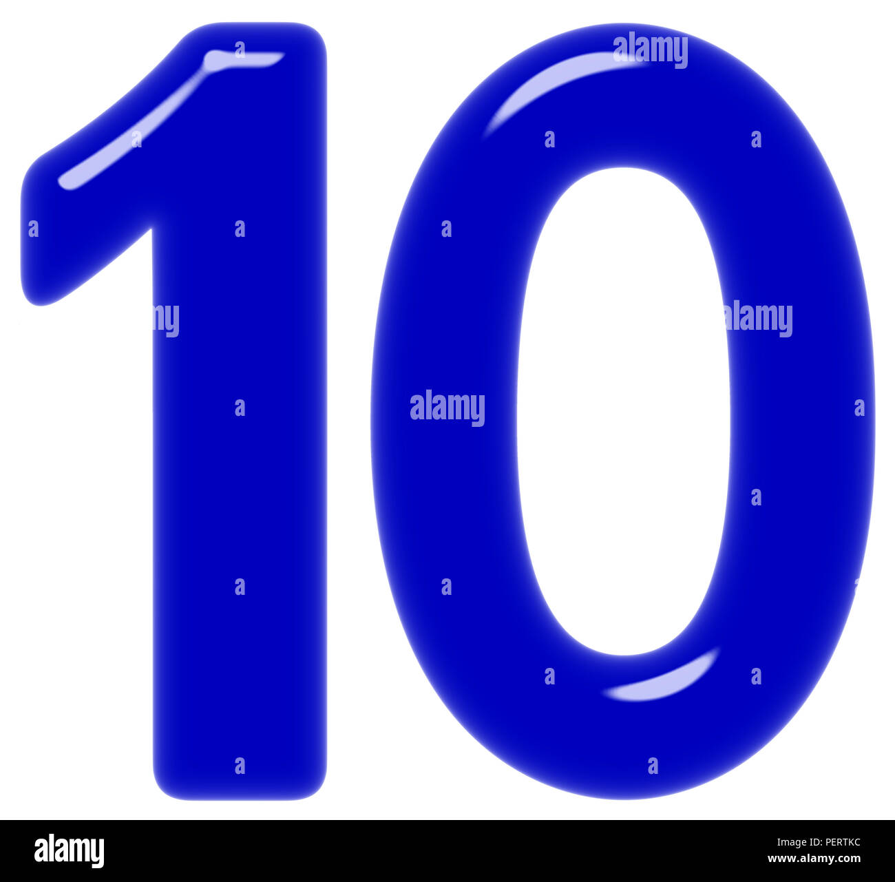 Numeral 10 Ten Isolated On White Background 3D Render Stock Photo Alamy