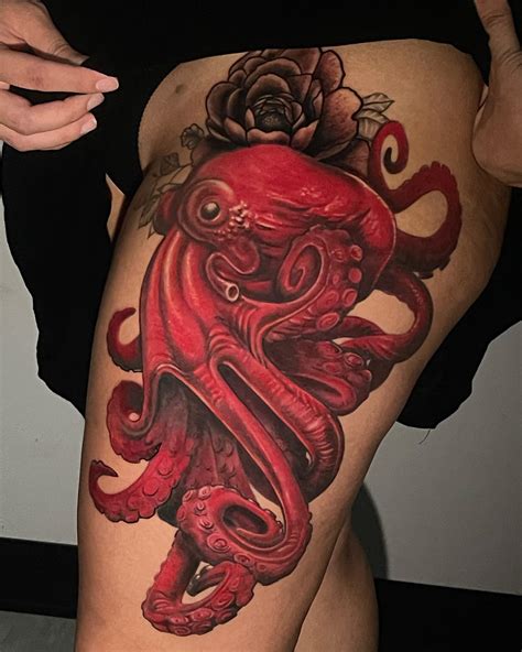Octopus Tattoo Designs On Thigh
