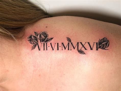 Roman Numerals Tattoo Designs Shoulder