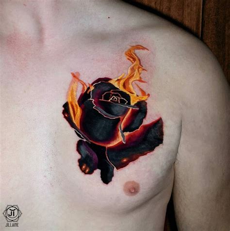 Rose On Fire Tattoo Rose On Fire Tattoo