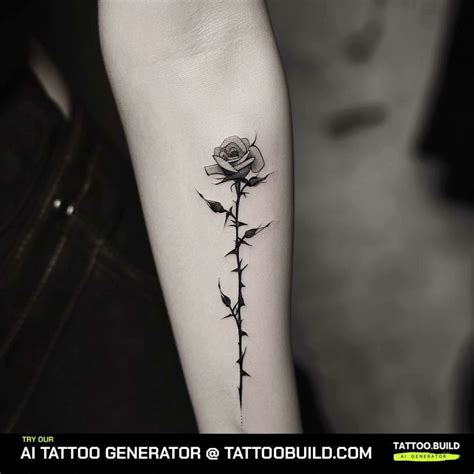 Rose With Thorns Tattoo Meaning Tattoo Build