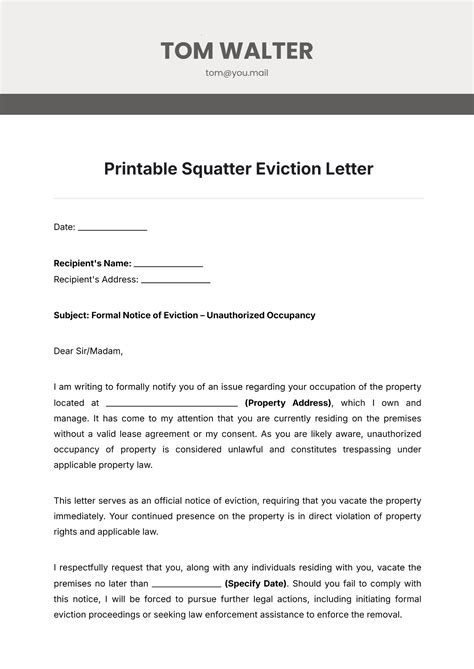 Sample Printable Letter Of Eviction Forms Template 2023 Sample Printable Letter Of Eviction Forms Template 2023