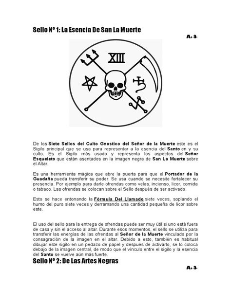 Sello 1 Muerte Pdf Rituales Altar