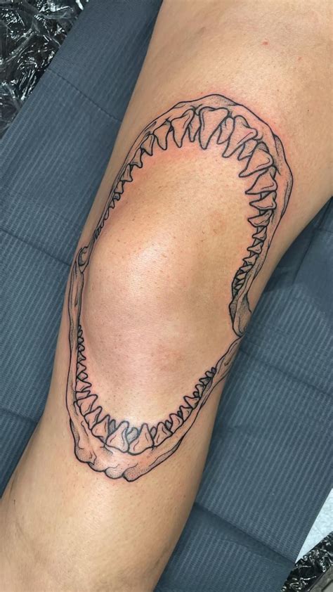 Shark Jaw Tattoo Knee Artofit