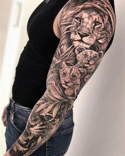 Sleeve Tattoo Men Lion Sleeve Tattoo Men Lion