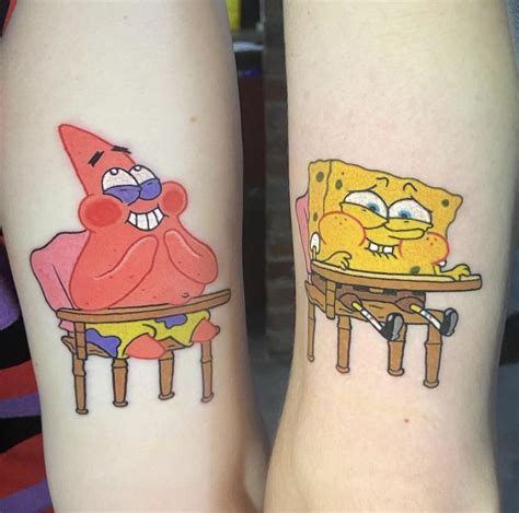 Spongebob And Patrick Tattoos