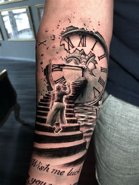 Stairs Clock Tattoo By Roberto Limited Availability At Redemption Stairs Clock Tattoo By Roberto Limited Availability At Redemption