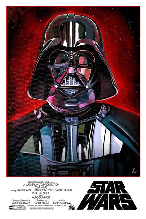 Star Wars Darth Vader Movie Fan Art Poster