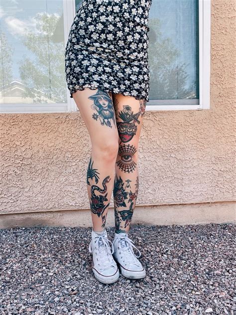 Tattoo Design In Legs
