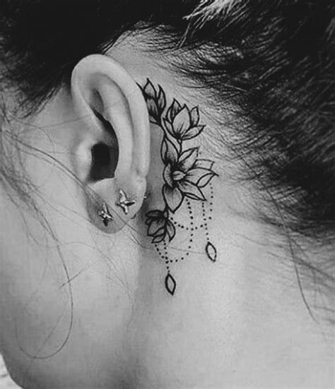 Tattoo Designs For Women Behind The Ear