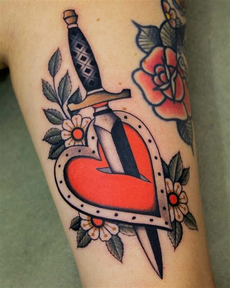 Tattoo Heart Dagger