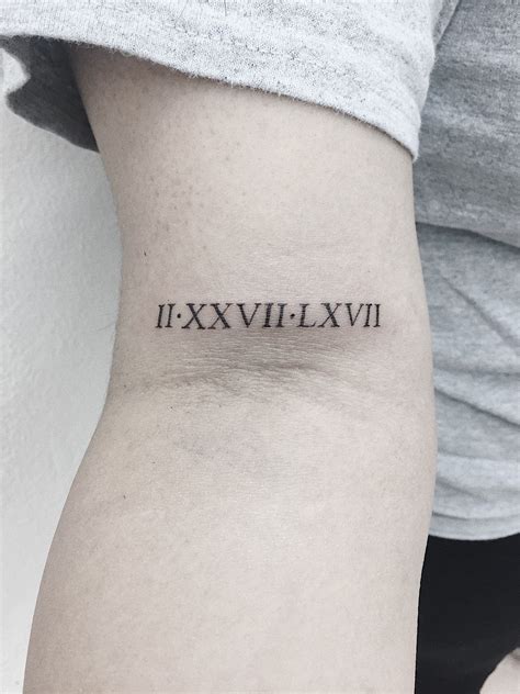 Tattoo Roman Numeral Tattoos Classy Tattoos Inner Arm Tattoos