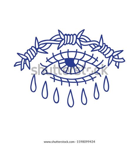 Traditional Eye Tattoo Outline