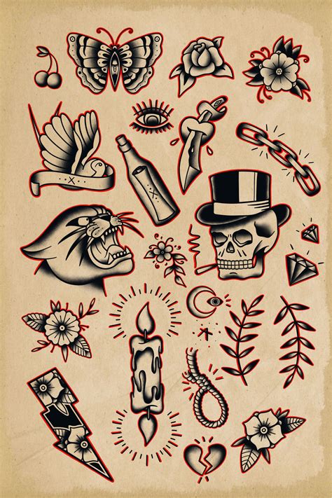 Traditional Flash Tattoo Designs By Ivebeencalledmax Traditional
