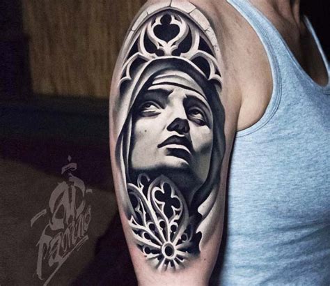 Virgin Mary Tattoo By A D Pancho Photo 24186
