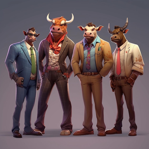 Wild Beauty Unveiling The World Of Buffalo Characters Premium Ai Generated Image